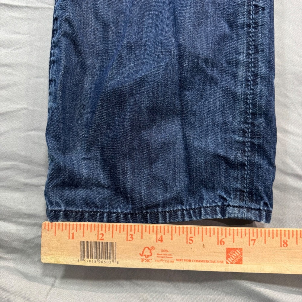 7 For All Mankind Standard Straight Leg Jeans Blue Button Fly Mens 36 (37x34) - Picture 10 of 10